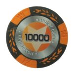 Evergreen Żeton Poker Club Chip Nominał 10.000 Kolor pomarańczowy