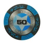 Evergreen Żeton Poker Club Chip Nominał 50 Kolor jasnoniebieski