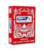 CARTAMUNDI Karty Copag EPT Jumbo Index Poker Size 100% Plastic kolor czerwony