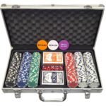 FEIFAN Zestaw 300 żetonów DICE do pokera w aluminiowej walizce